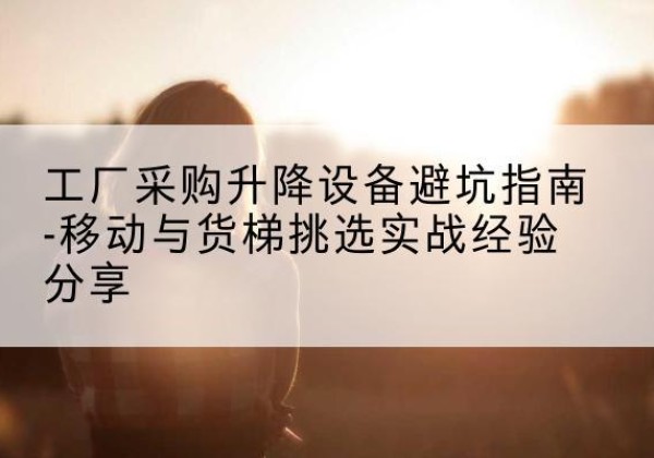 安定移动式升降机怎么选-工厂采购升降设备避坑指南-移动与货梯挑选实战经验分享