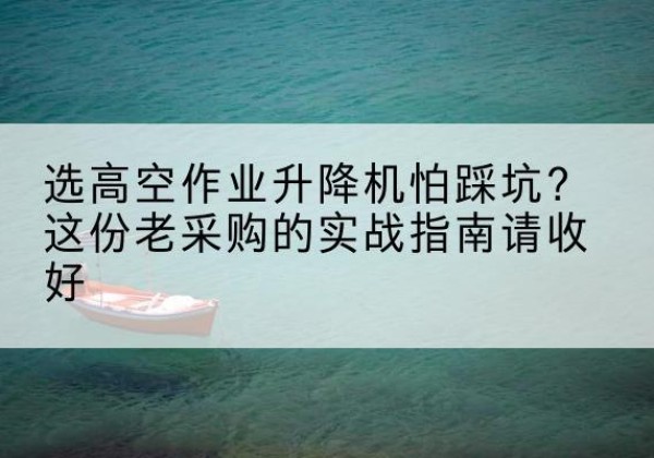 安定高空作业升降机厂家推荐-选高空作业升降机怕踩坑？这份老采购的实战指南请收好